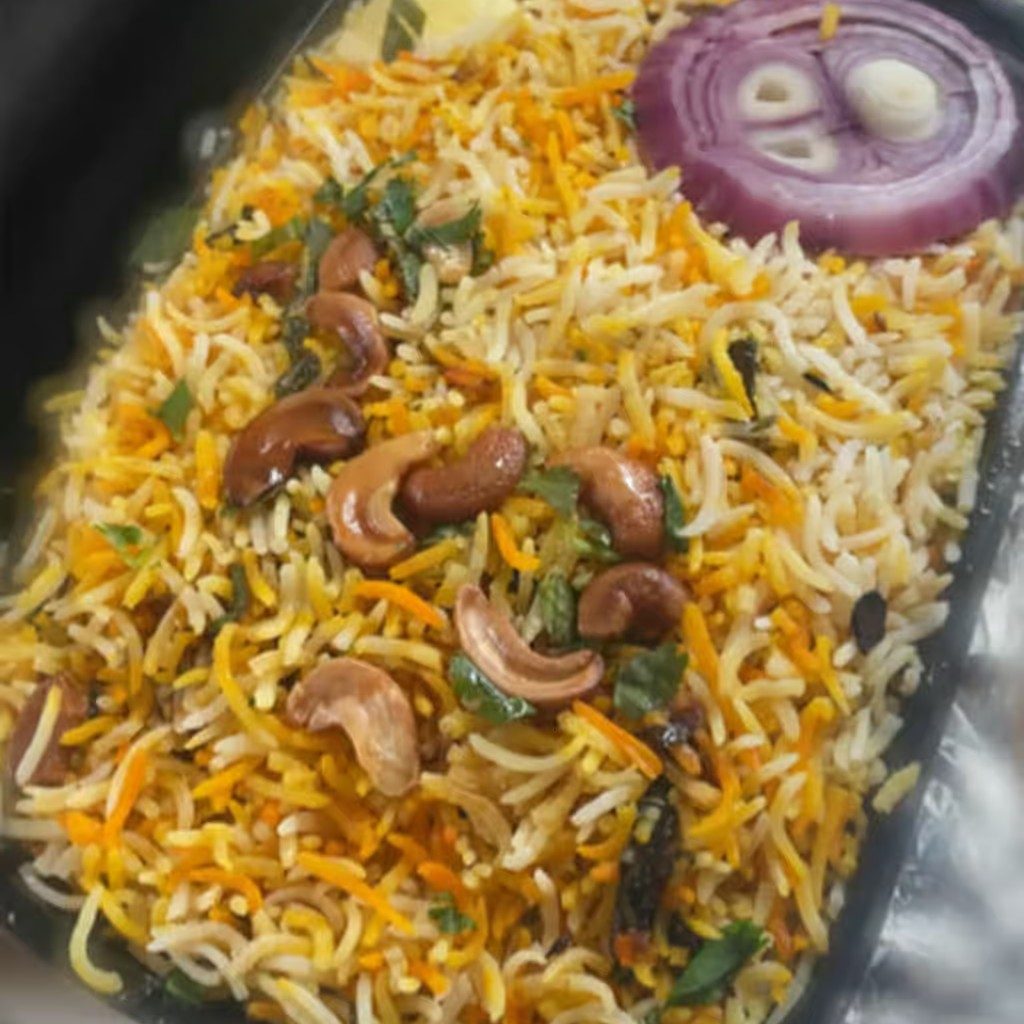 Hyderabadi Chicken (Bone in) Dum Biryani.